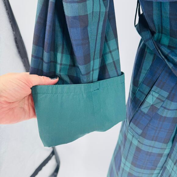 Vintage Cambridge Plaid Trench Coat Size 8 | Ralph Lauren Classic Vibes Preppy - Picture 6 of 13